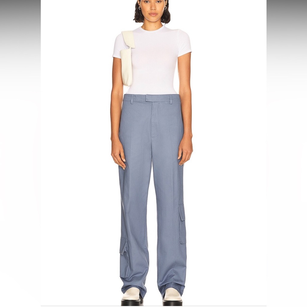 HELSA NWT Blue Gray High-Waisted Chino Cargo Trousers - Picture 5 of 11